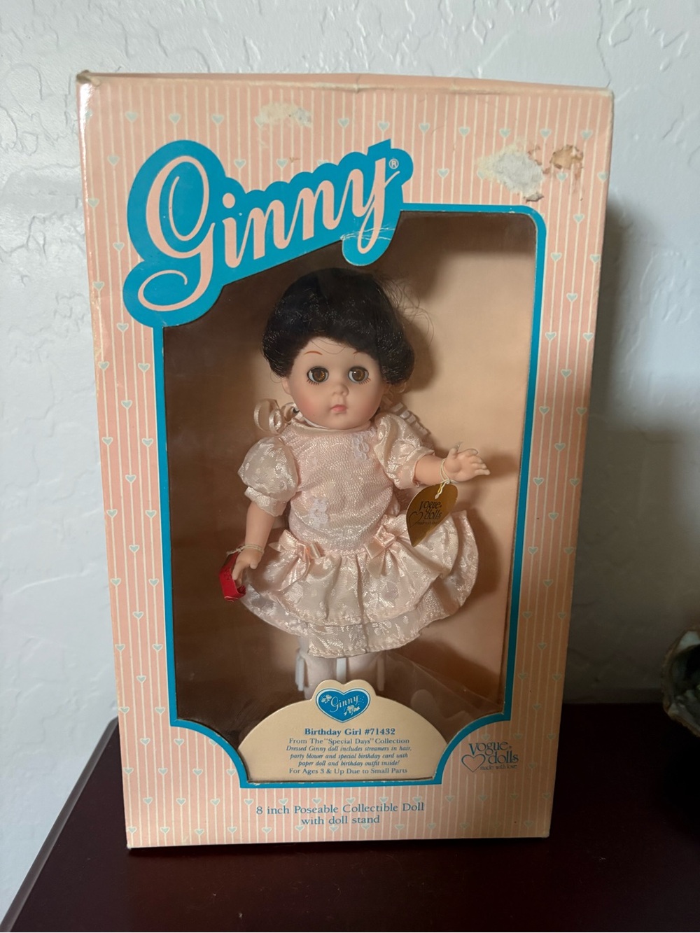 Vintage 1988 Ginny "Birthday Girl" 8 inch Poseable Collectible Doll